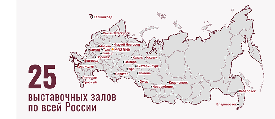 Карта филиалов